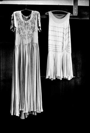 from Ginger’s handsewn dresses that were given to her granddaughter Mary Anne Jebb