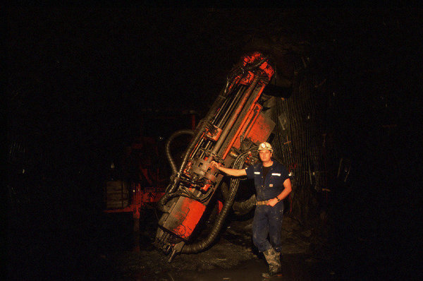 Driller, Prince Lyell Mine, Mt Lyell, Tasmania
